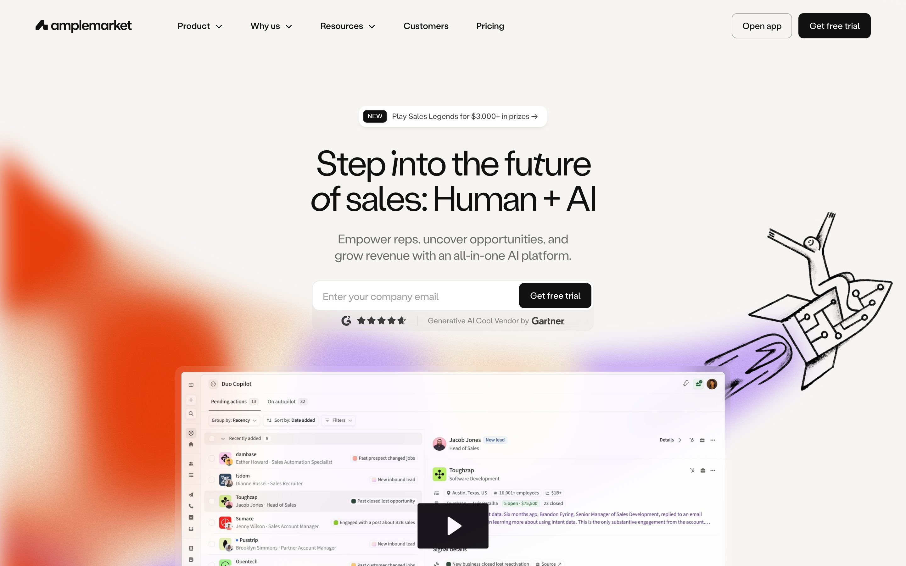 Amplemarket design preview