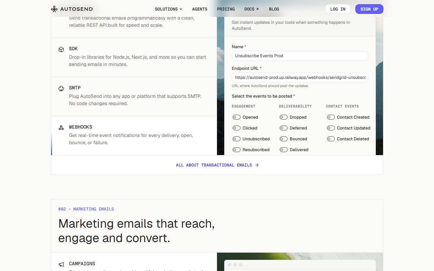 AutoSend design preview