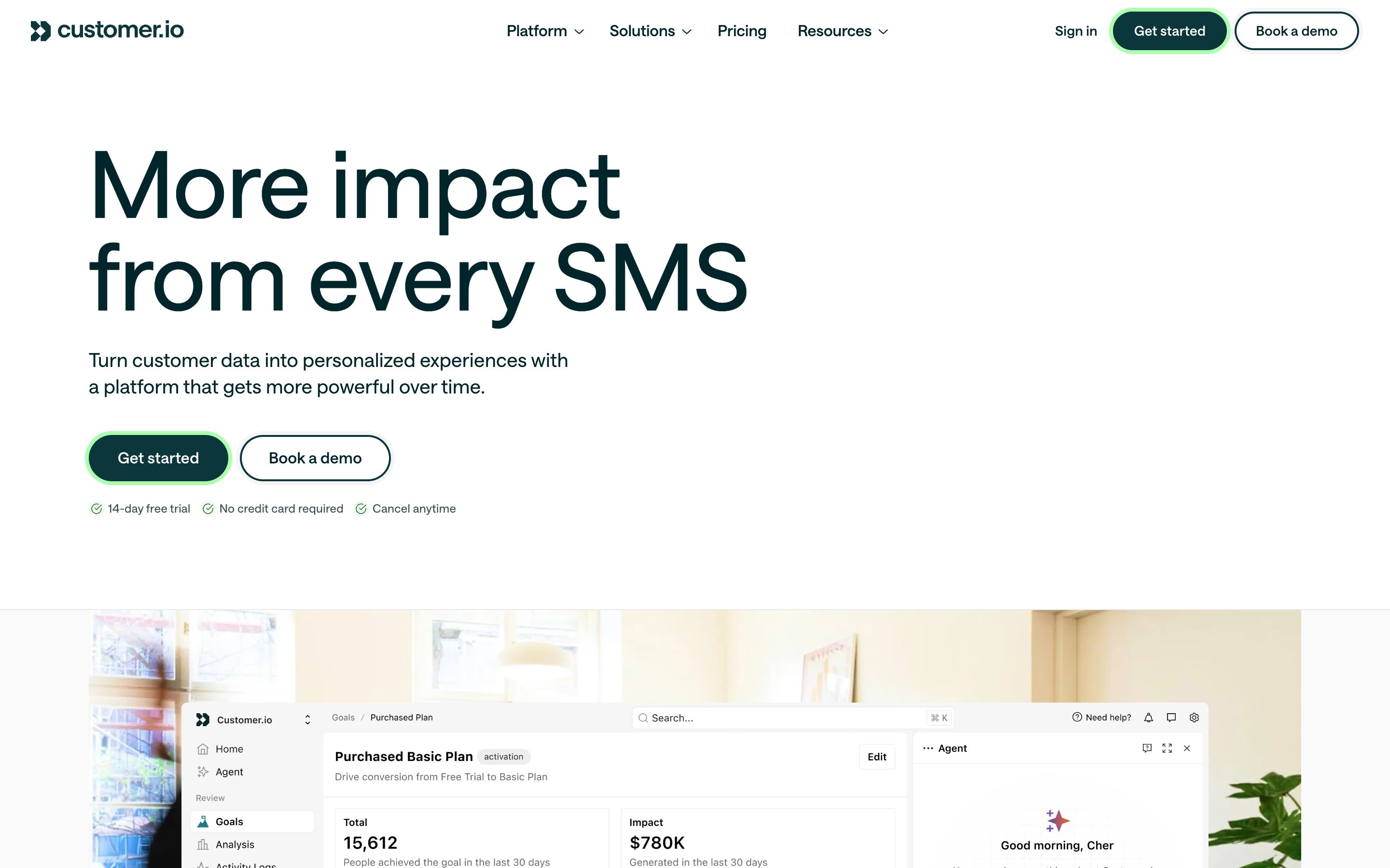 Customer.io design preview