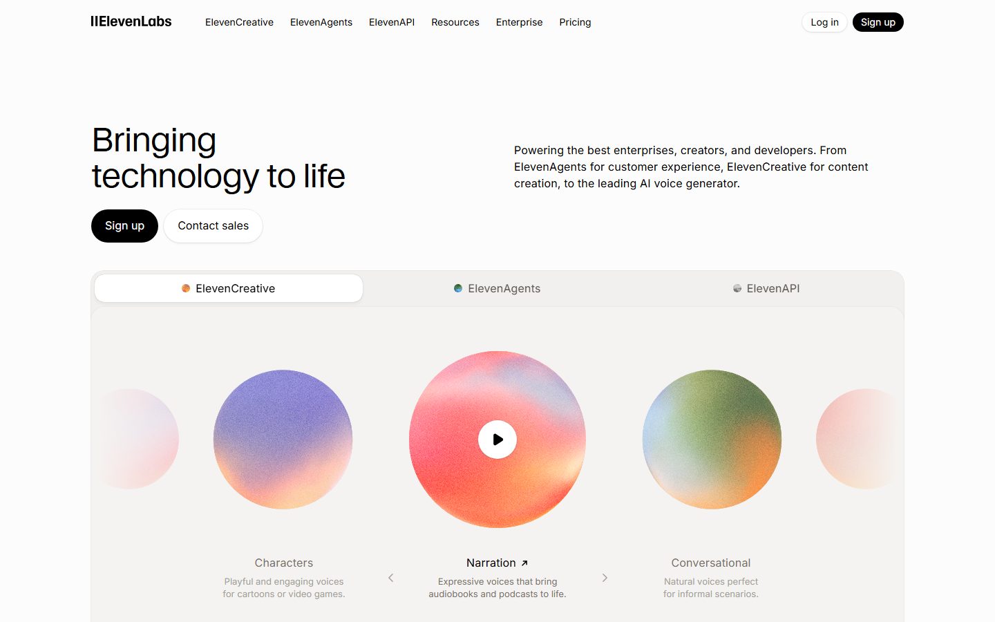 ElevenLabs design preview