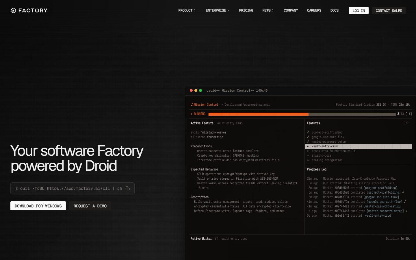 Factory.ai design preview