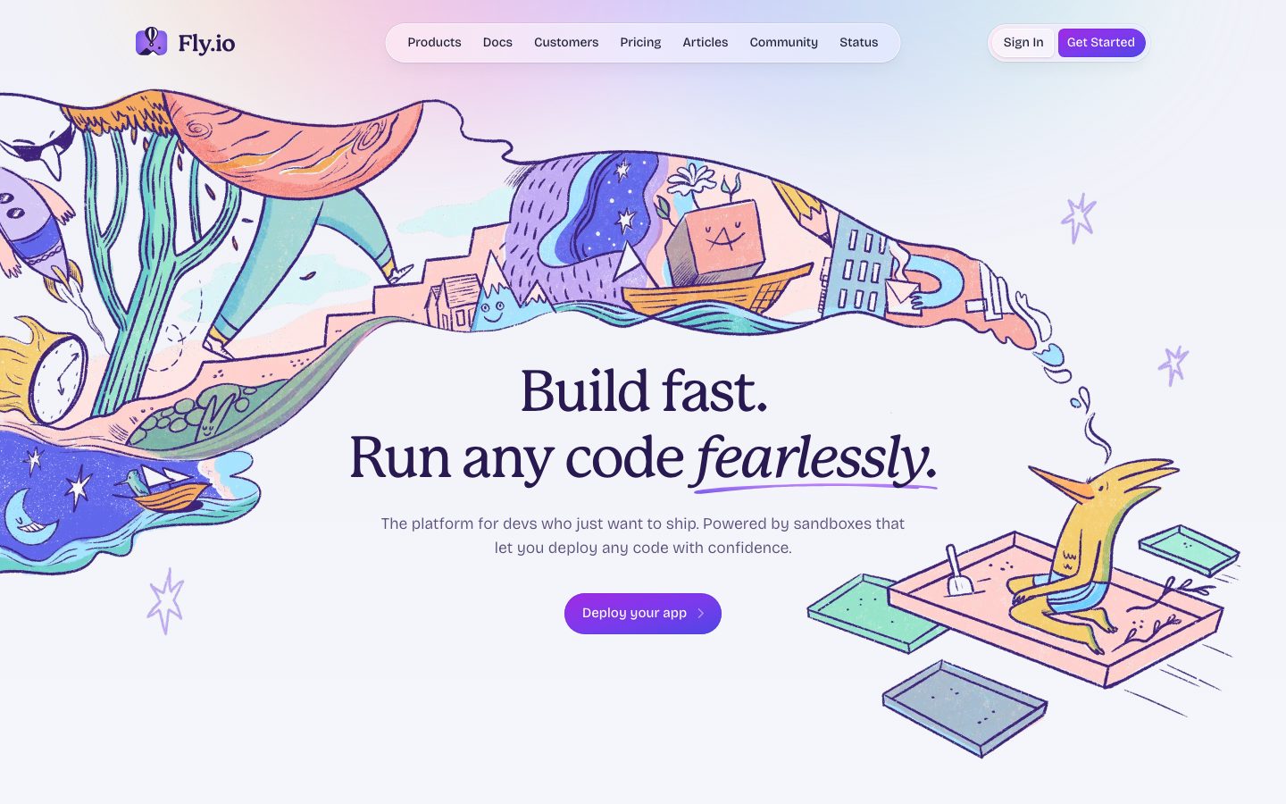 Fly.io design preview