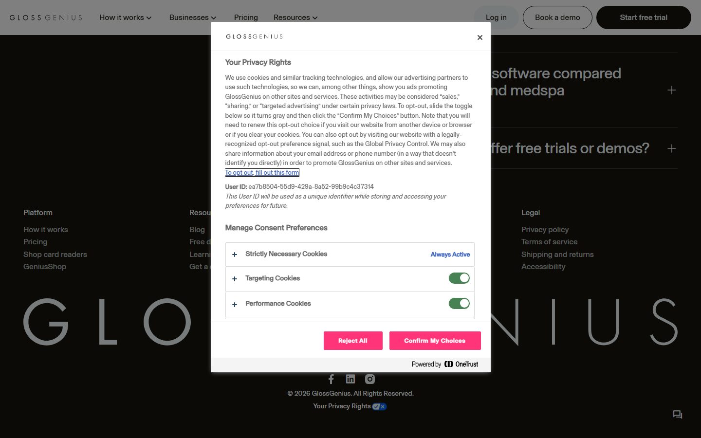 GlossGenius design preview
