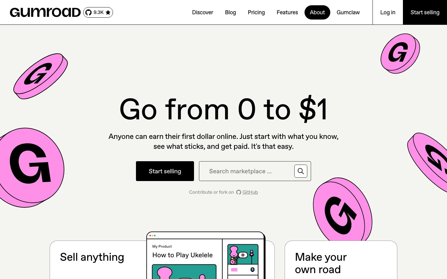 Gumroad design preview