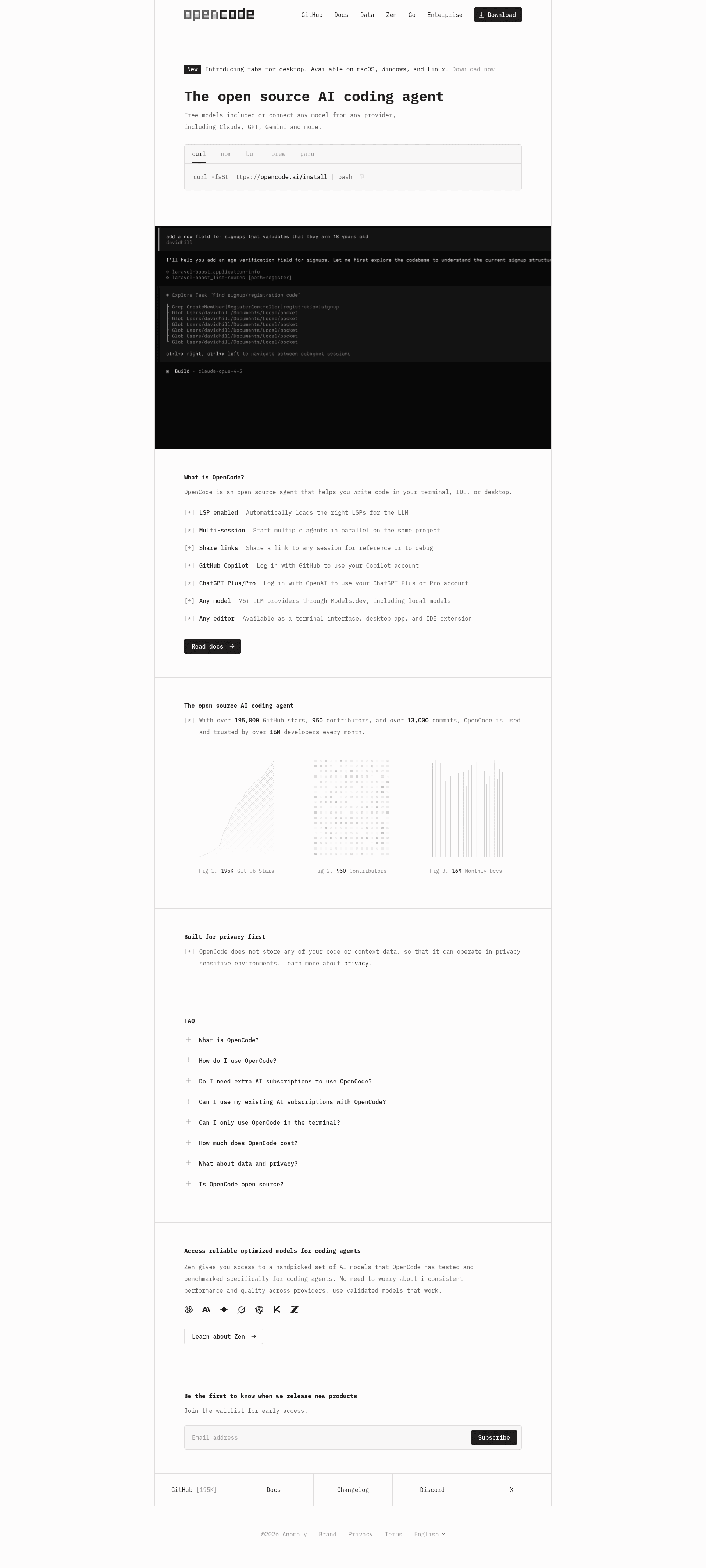 OpenCode design preview