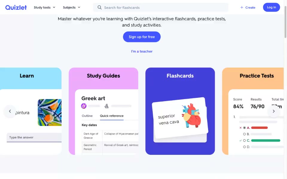 Quizlet design preview