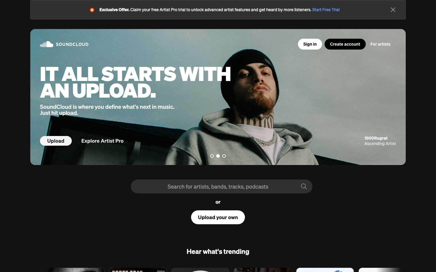 SoundCloud design preview