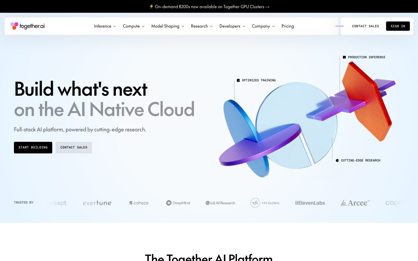 Together.ai design preview