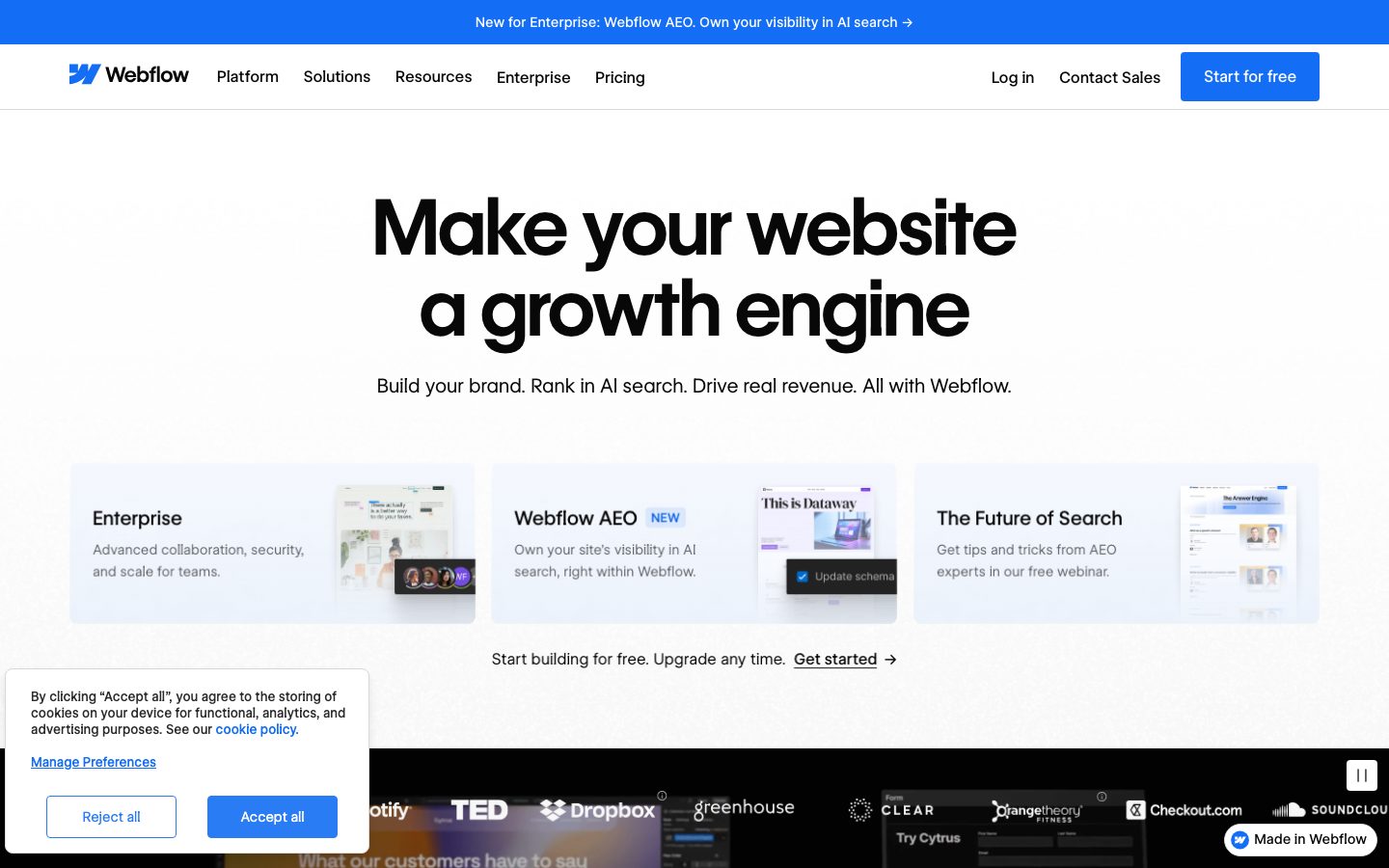Webflow design preview